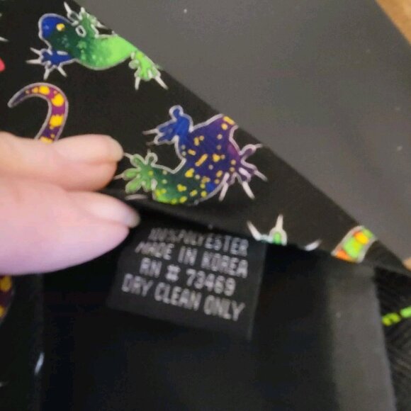 Addiction GECKO Lizard Neck Tie Colorful - Picture 4 of 6